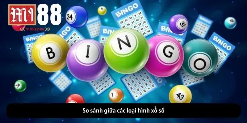 So sánh giữa các loại hình xổ số